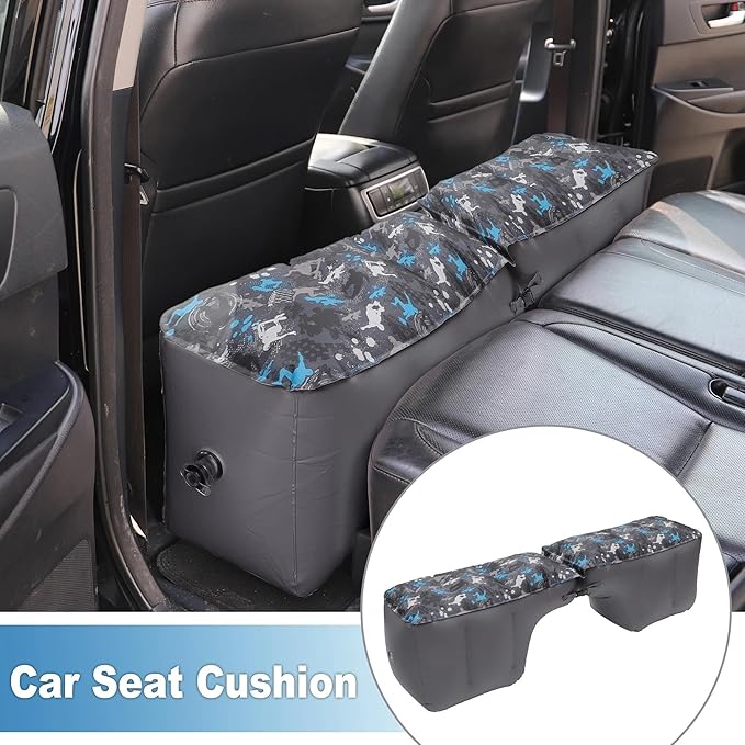 Car Inflatable Mattress Camping Travel Sleeping Mat PVC Flocking Material 130x30x40cm Size SUV Back Seat Nap Bed