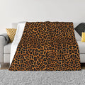 Leopard Pattern Background 50x40 Printed Soft Fleece Blanket for Sofa Bed and Camping - Cozy Blanket for Travel Picnics Nighttime Use