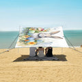 ALAZA Easter Bunny Rabbit Beach Tent Sun Shelter UPF50+ Protection Beach Shade Canopy w/ 4 Sandbags for Outdoor Camping Fishing Backyard Fun Picnic 10x9 ft
