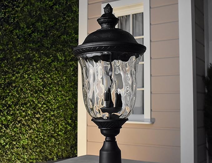 Maxim Carriage House DC-One Light Outdoor Pole/Post Mount in Early American Style-9 Inches Wide by 19.5 inches high