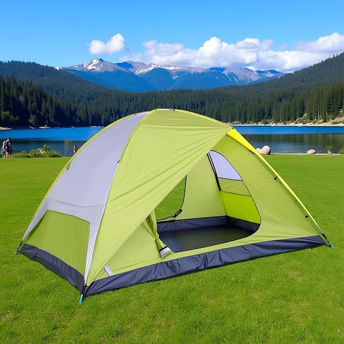 4-6 Person Dome Camping Tent Family Camping Tent 83x106 inches Waterproof Oxford Flooring for Fishing Outdoor Camping Hiking Study Tours Summer Camps.