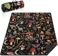 Extra Large Picnic Blankets Waterproof Foldable (60x 80) Mushroom Beach Blanket Waterproof Sandproof3-Layer Thicking Mat Outdoor Packable Camping Blanket