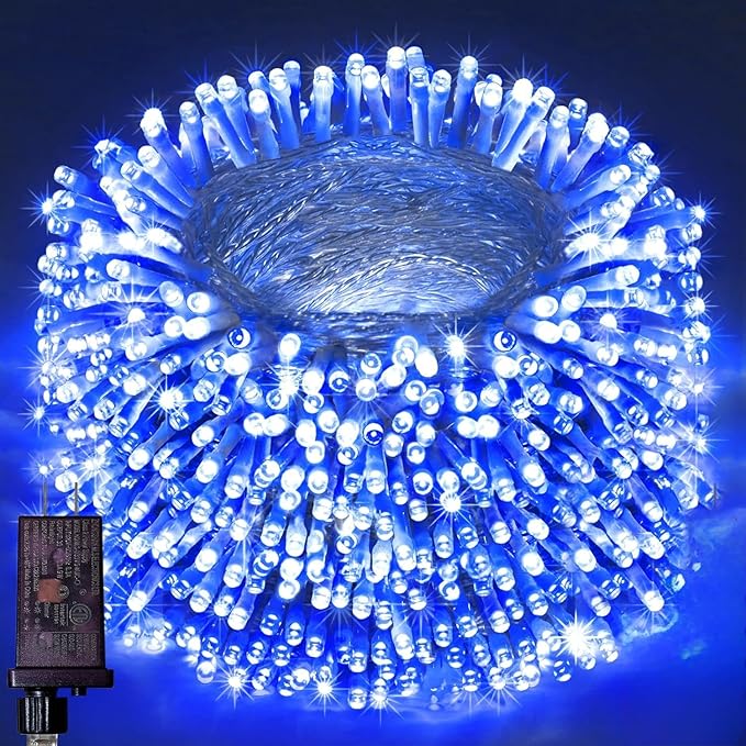 Outdoor Fairy Lights Waterproof Plug in String Lights with 8 Modes Timer 392Ft 1200 Twinkle LED Outdoor &amp Indoor Decor for Girl's Bedroom/Garden/Patio/Yard/Wedding/Holiday Party