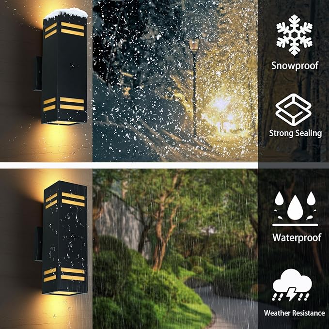 Dusk to Dawn Motion Sensor Porch Light with 3 Lighting Modes Aluminum Exterior Light Fixtures25ft Detection Range Waterproof Sconce for Entryway Patio GarageETL Listed