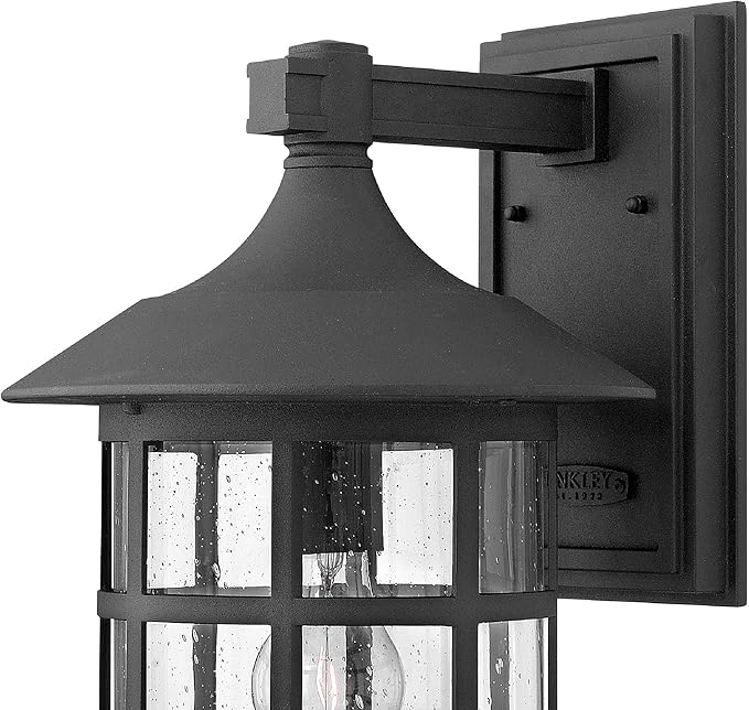 Hinkley Freeport One Light Large Outdoor Wall Mount Lantern Black