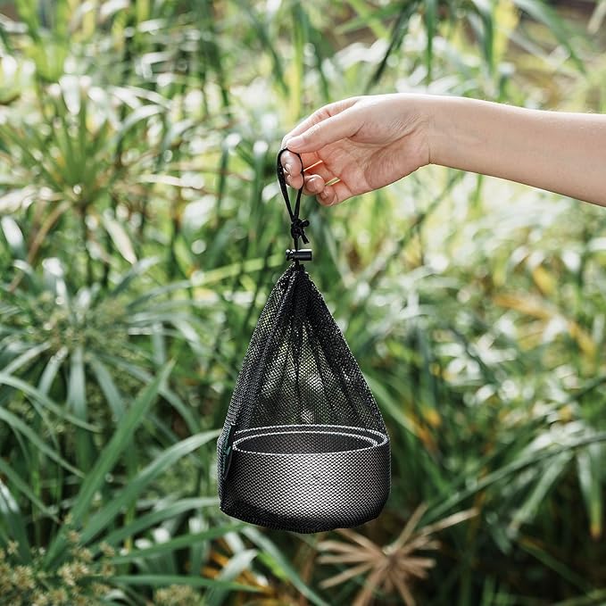 Boundless Voyage 420ml Titanium Double Walled Bowl for Adult Children Ultralight Portable Soup Rice Food Bowl Outdoor Camping Durable Metal Tableware Ti1084T