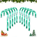 10 10 Pack Christmas Candy Cane Lights Candy Cane Lights with 10 Stakes for Walkway Patio Yard Patio Garden Festival Holiday Outdoor Indoor Landscape Path Christmas Decorations Outside Green