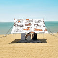 Comical Dogs Camping Sun Shelter Beach Tent Portable Beach Sun Shade Outdoor Canopy for Camping Trips Fishing Picnic
