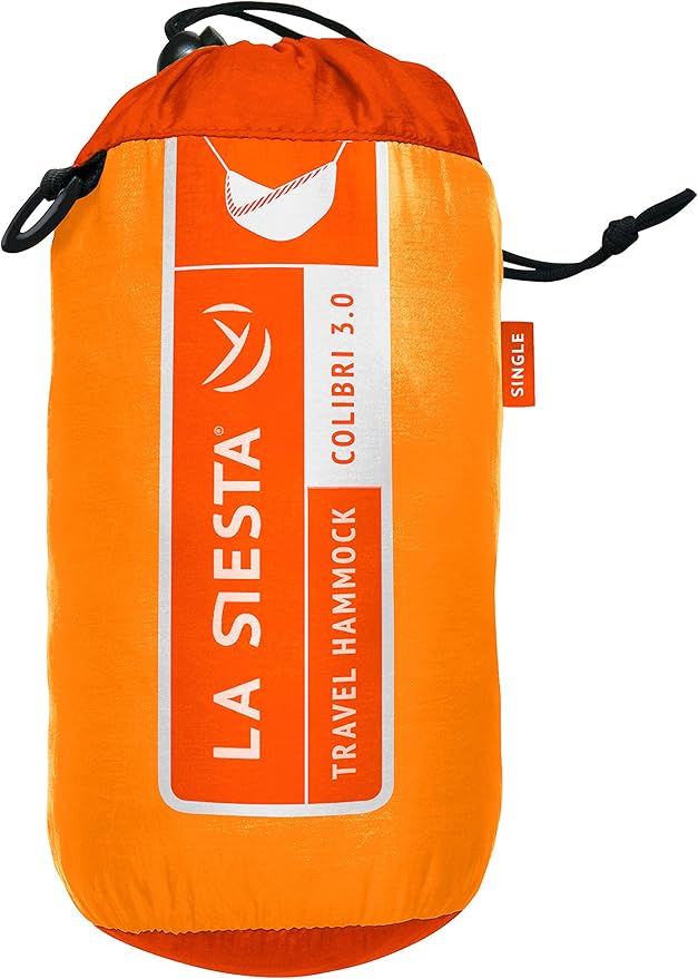 LA SIESTA Colibri 3.0 Outdoor Hammock &amp Tree Straps - Portable Camping Hammock for Hiking Travel and Backpacking - Breathable Nylon Single Person Hammock Sunrise