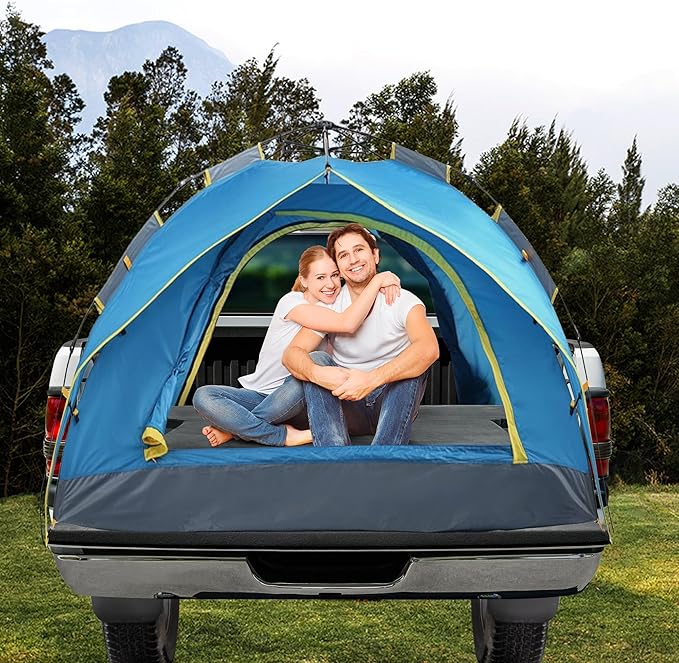HOMBYS Memory Foam Truck Bed Mattress for 6ft to 6.5ft Foldable 2.5 Thickness Full Size Truck Bed Pick Up Mattress for Tent Camping Grey