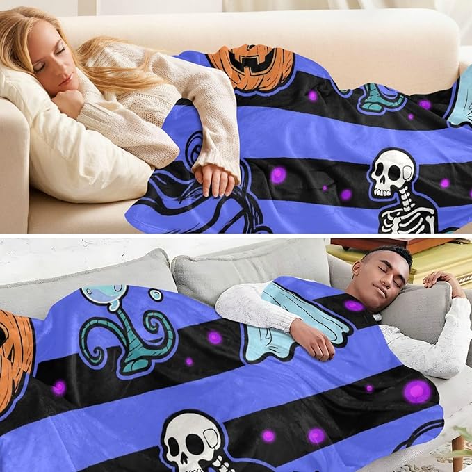 Halloween Mermaid Gothic Soft Cozy Throws for Living Room Couch Throw Blanket Soft for Couch Sofa BedParty 50 x 70