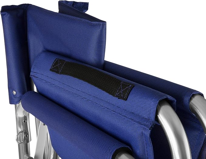 PICNIC TIME Star Wars Jedi Knight Sports Chair with Side Table Folding Beach and Camp Chair Portable Outdoor Chair with Carry Strap and Storage Pockets (Navy Blue)
