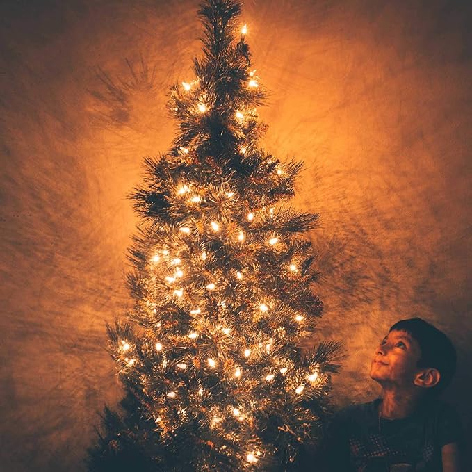 Brightown C9 LED Christmas String Lights 66ft 100 LED Waterproof Strawberry String Lights Plug-in Extendable Green Wire Lights String for Outdoor Indoor Outside Patio Wedding Party Decoration
