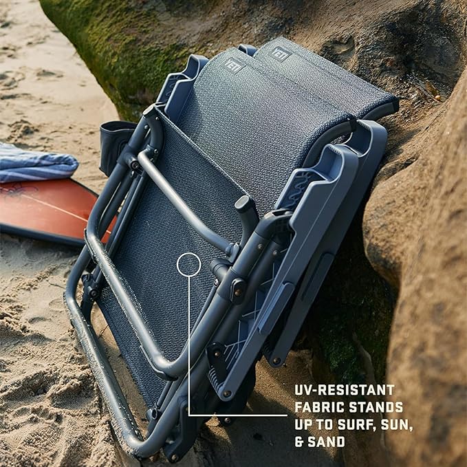 YETI Hondo Reclining Beach Chair Breathable UV-Resistant and Supports up to 350 lbs Navy