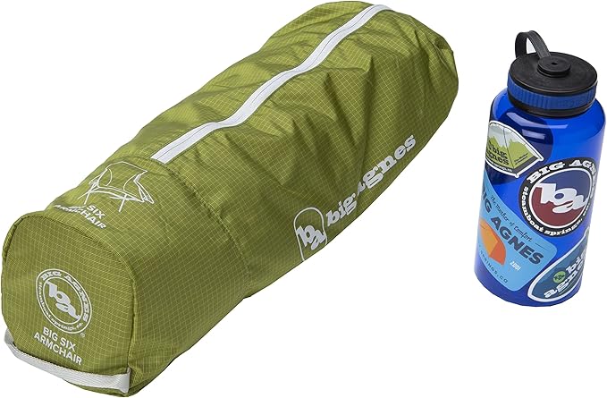 Big Agnes Big Six Armchair - Deluxe Comfort with Built-in Cup Holders | Tall Back Wide Seat | Packable &amp Quick Setup | Lightweight Backpacking &amp Camping Chair