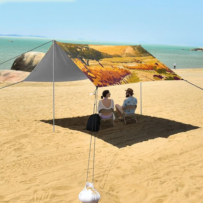 Camping Sun Shelters Autumn Fields Beach Canopy 126 * 110.2in