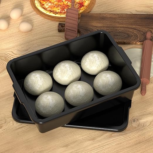 13 L Bus Tubs with Lids Set of 12 Black Plastic Dishpan Basin Rectangle Utility Dish Tub