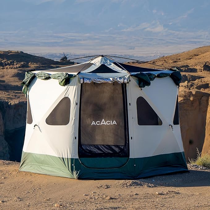 Space Acacia Lite Camping Tent | 2/3/4/8 Person Pop Up Tents for Camping | Lightweight &amp Durable Beach Tent | Level 7 Wind Resistance UPF 50+ | Quick Setup for Camping &amp Backyard
