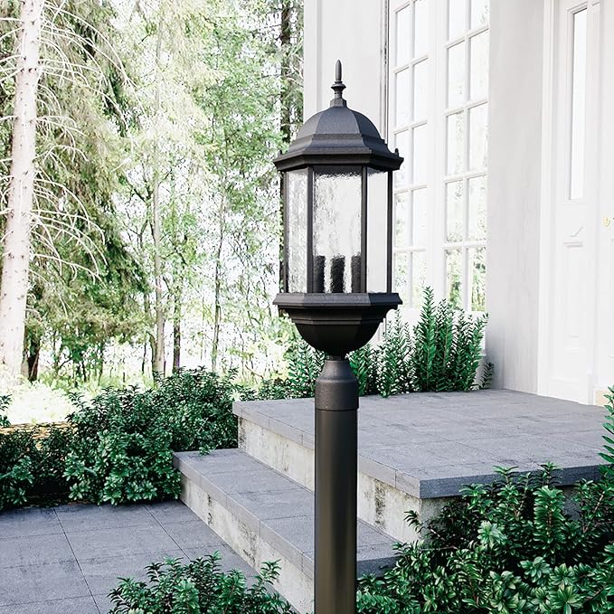 Capital Lighting 9837OB Main Street Antique Glass Outdoor Post 3-Light 180 Total Watts 24 H x 10 W Old Bronze