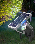 Ofuray Solar Spot Lights Outdoor RGB Color Changing with 8 Lighting Modes IP67 Waterproof Landscape Lights 9.8ft Cable 5200mAh Power Dusk to Dawn Solar Spotlights for Flag Garden &amp Outdoor Déc