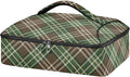 Casserole Carrier Green and Brown Tartan Pattern Print Insulated Casserole Carrier for Hot or Cold Food Thermal Lunch Tote for Parties Picnic Travel Carry Bag