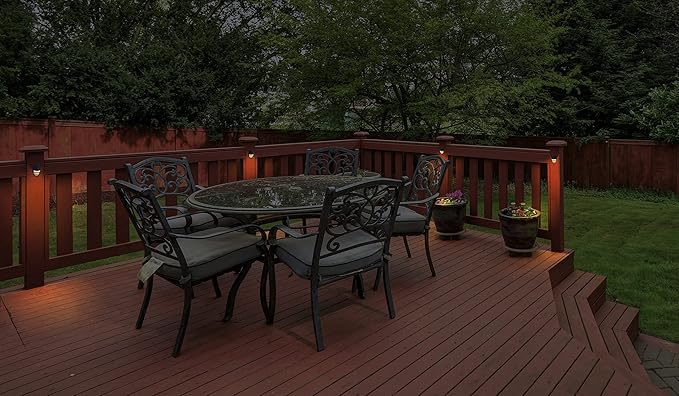 GKOLED 2-Pack Low Voltage LED Post Light Outdoor Waterproof Landscape Deck Lights with 2W Integrated LED Chips 9-15V AC/DC 2700K Die-cast Aluminum Matte Black Powder Coated Finish
