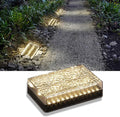 1 Pack Solar Paver Lights Outdoor – 6×9 Inch Waterproof IP67 Recessed Solar LED Paver Lights Heavy Duty Warm White 3500K for Driveway Pathway Patio &amp Garden