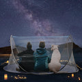 EighteenTek® Pod All Weatherproof Sports Tent Clear Pop Up Tent Camping Stargazing Transparent Outdoor Bubble 2 Person Capsule Portable Weather Proof Pod Instant Cold Protection Shelter 88x54x39H