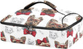 Casserole Carrier Red Glasses and Bow DogInsulated Casserole Carrier for Hot or Cold Food Thermal Lunch Tote for Potluck Parties Picnic Beach Fits 9 x 13 Inches Baking Dish