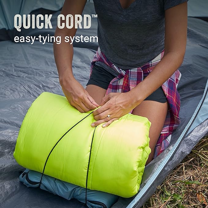 Coleman Kompact Sleeping Bag Indoor/Outdoor Lightweight Sleeping Bag for Adults 20°F/30°F/40°F Options for Camping Hiking Backpacking with Included Compression Sack