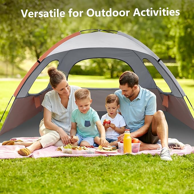 NXONE Beach Tent Sun Shelter with UPF 50+ UV Protection Lightweight Easy Setup Portable Beach Canopy for Family Large Space for Beach Camping &amp Outdoor 3/4/6 Person