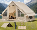 Inflatable Camping Tent2/4/6/8 Person Glamping Inflatable Tents with Awning Quick Setup Blow Up Tents with Pump Waterproof Oxford Inflatable House for Camping Air Glamping Hot Tents for Adult