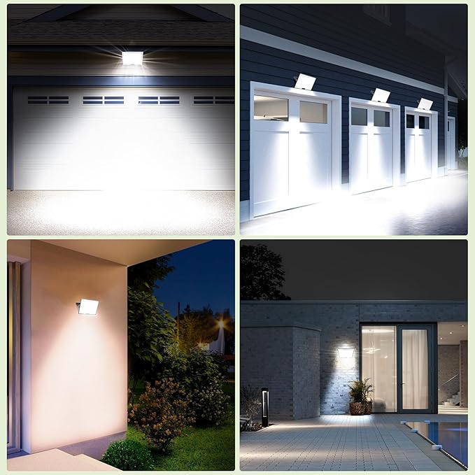 VAYALT 200W Led Flood Light Outdoor 2 Pack 20000LM Bright Floodlight Outside Work Light with Plug 6500-7000K Daylight Exterior Flood Light for Garage Yard Parking Lot Chicken Coop (IP66)