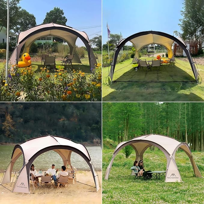 Mountainhiker Dome Tent – (160 * 160 * 90in) UV Protection Waterproof Windproof Outdoor Shelter for 5-8 People Easy to Set Up for Camping Beach and Hiking