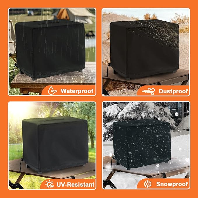 Tabletop Grill Cover for Royal Gourmet CD1519 Portable Charcoal Grill for Royal Gourmet Tabletop Charcoal Camping Grill Waterproof UV Resistant Windproof Dustproof Cover