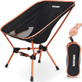 MARCHWAY Lightweight Folding Camping Chair with Spring Lock Stable Compact Portable for Outdoor Camp Travel Beach Picnic Festival Hiking Backpacking (Lowback Orange)