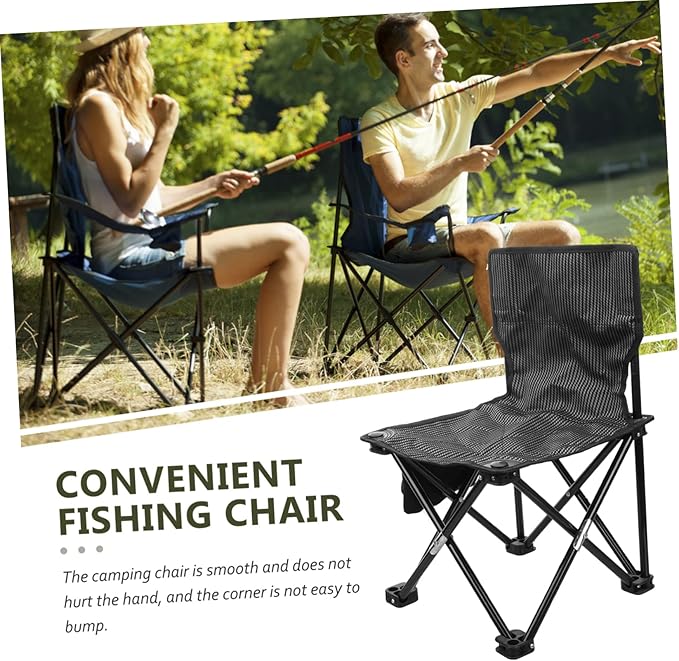 SUPVOX Portable Folding Beach Chair Carrying Bag Compact and Lightweight Outdoor Chair for Camping Fishing and Hiking and Comfortable Design for