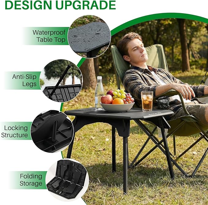 TOPCHANCES Folding Camping Table OutdoorUltralight Aluminum Camping Tables Multifunctional Portable Folding Table with Carrying Bag for Holiday Festival Camping Travel Picnic Grilling