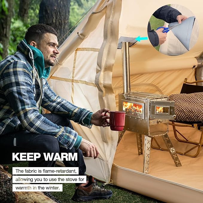 EROMMY 4/6/8/12 Person Inflatable Tent with Skylight 4 Season Blow Up Tents with Hand Pump for Outdoor Camping &amp Hiking Easy Set-up Windproof Sunproof Waterproof