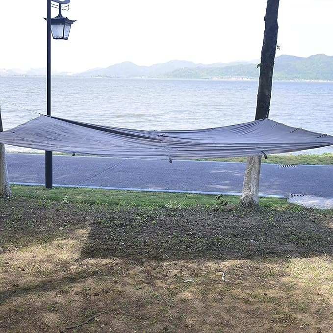 KALINCO Waterproof Camping Tarp Tent Hammock Rain Fly 10X10FT/10X15FT Mutifunctional Tent Footprint Lightweight Tarp for Camping Hiking and Survival Shelter