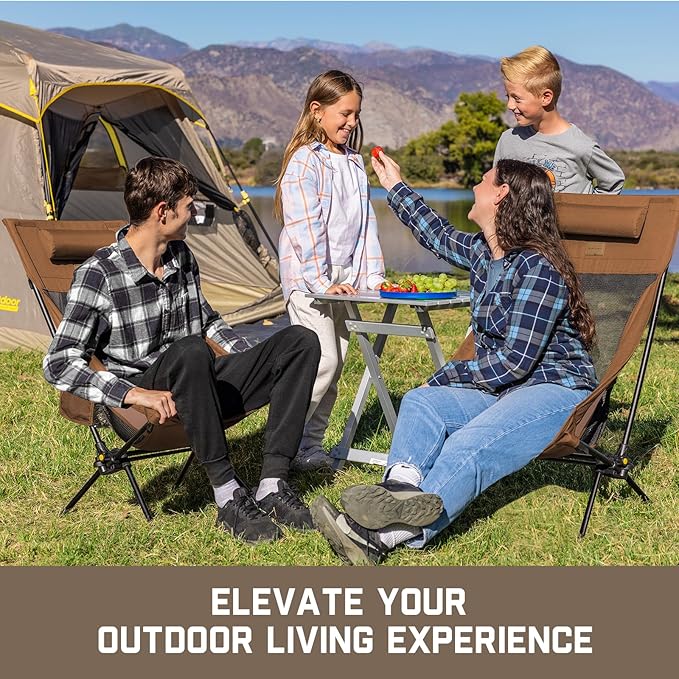 FanttikOutdoor Zeta L8 Max Camping Chair Portable &amp Lightweight Multi-Angle Adjustable Supports up to 250 lbs Comfort-Driven Design High Strength Camping Chair for Travel Hiking Fishing Br