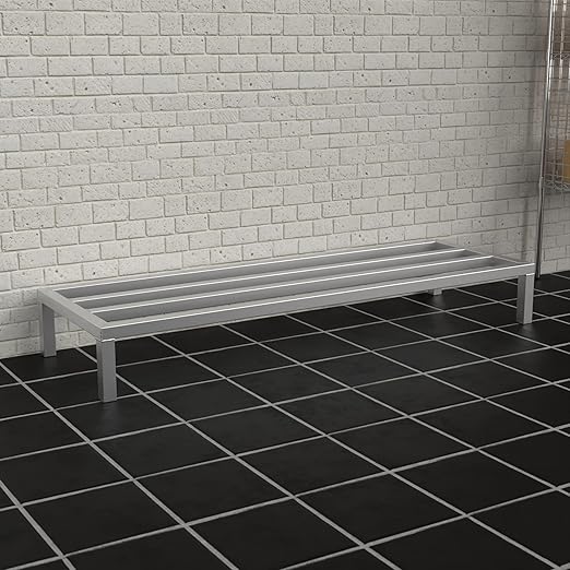 60'' x 20'' x 8'' Aluminum Welded NSF Certified Dunnage Rack - 1740 lb. Capacity for Restaurant Storage Warehouse Garage