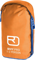 Ortovox Bivy Pro Safety Orange Windproof Emergency Bivy Sack for Two Persons with Silver Thermal Lining &amp Tent Function for Alpine Rescue &amp Touring