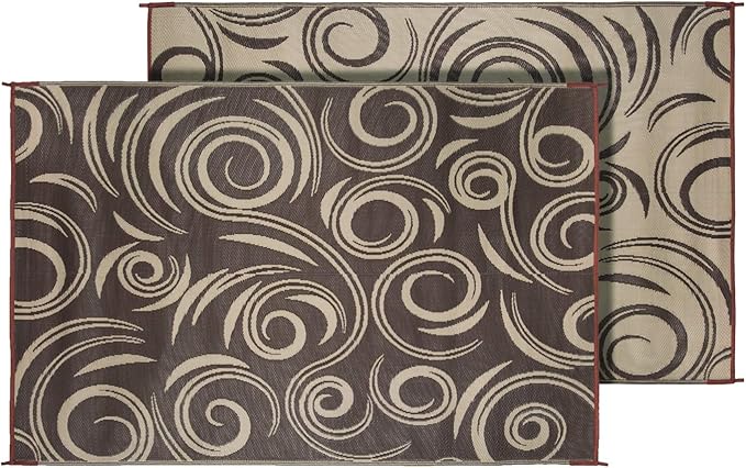 Faulkner 68860 Mat Swirl 9x12 Brown/beige