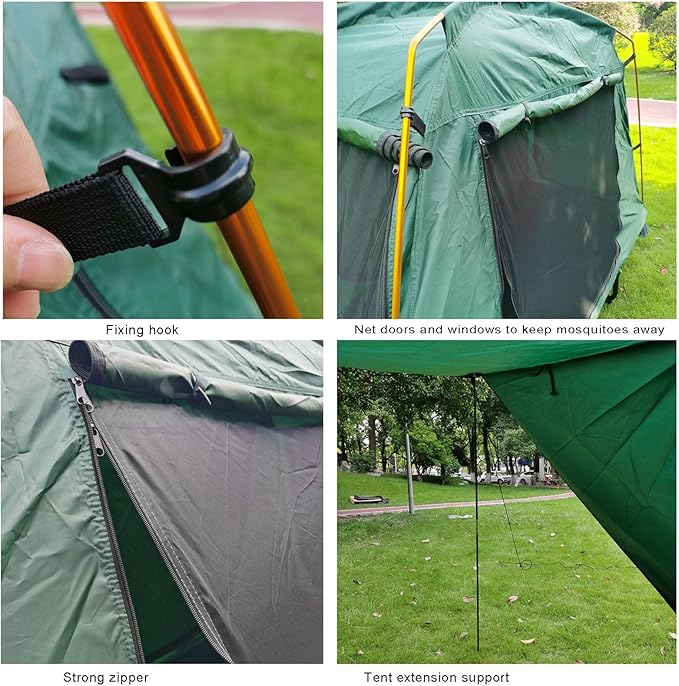 Tent Cot Folding Off The Ground Waterproof Camping Sleeping Bed with Rain Cover