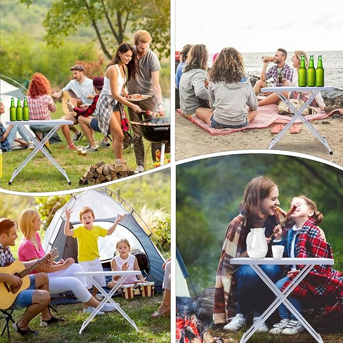 Folding Dining Table Portable Folding Table Plastic Outdoor Desk Lightweight for Camping Picnic and Home Use