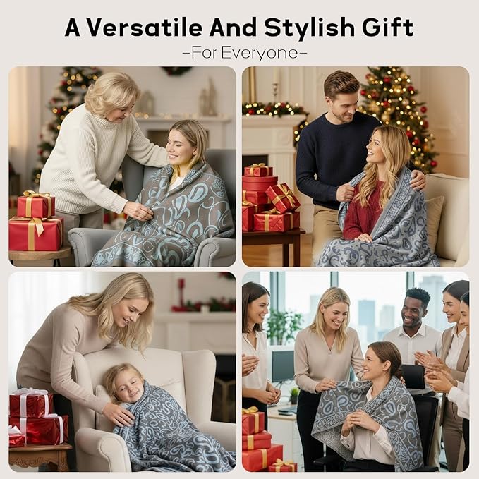 Travel Blanket Airplane - Ultra Soft &amp Lightweight Knit Design Compact Airplane Blanket53x72 InchStylish Travel Shawl Wraps for FlightsOfficeHome UseTravel Essentials &amp Gifts