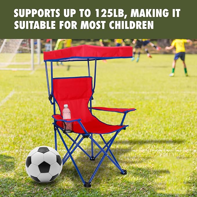 Canopy Chair with Safety Lock (125 lb. Capacity) Red/Blue