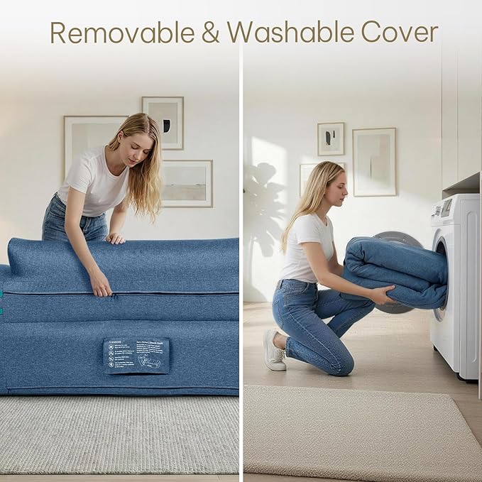 Portable Inflatable Sofa with Built-in Pump - Quick Inflation Comfortable and Durable Blow Up Loveseat for Indoor &amp Outdoor Living Room Camping Apartment Dorm