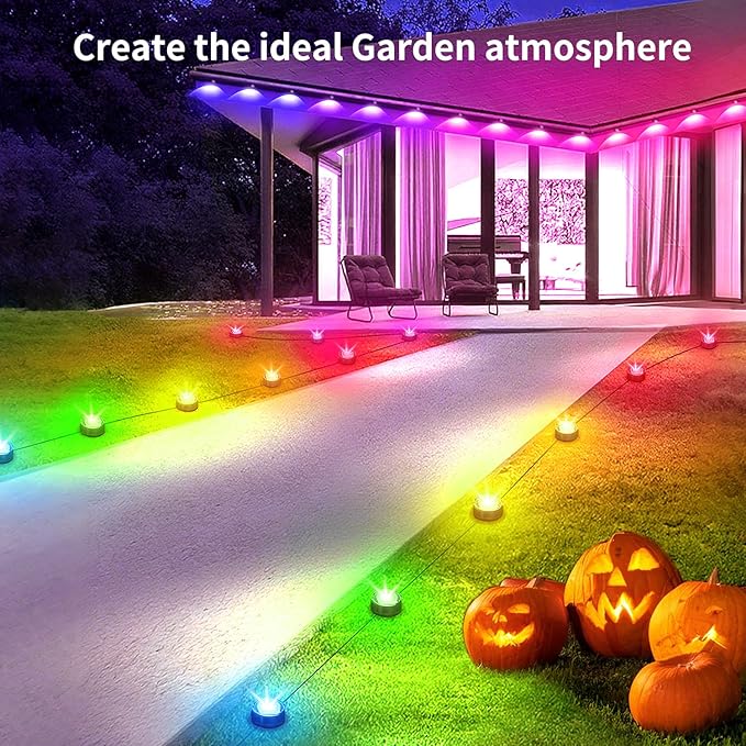 32.8FT Permanent Outdoor Light IP67 Waterproof LED Eaves Light App/Remote Control Christmas Lights Suitable for HousePatio Decor Garden Party Festival Decoration